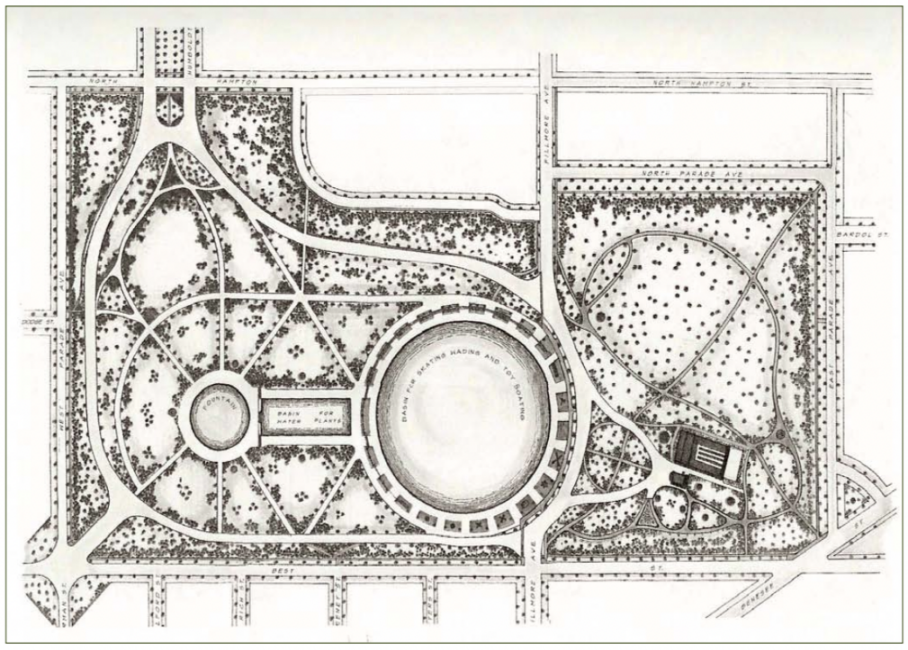 Humboldt Park Plan with 1904 Revision After Parade House Removal