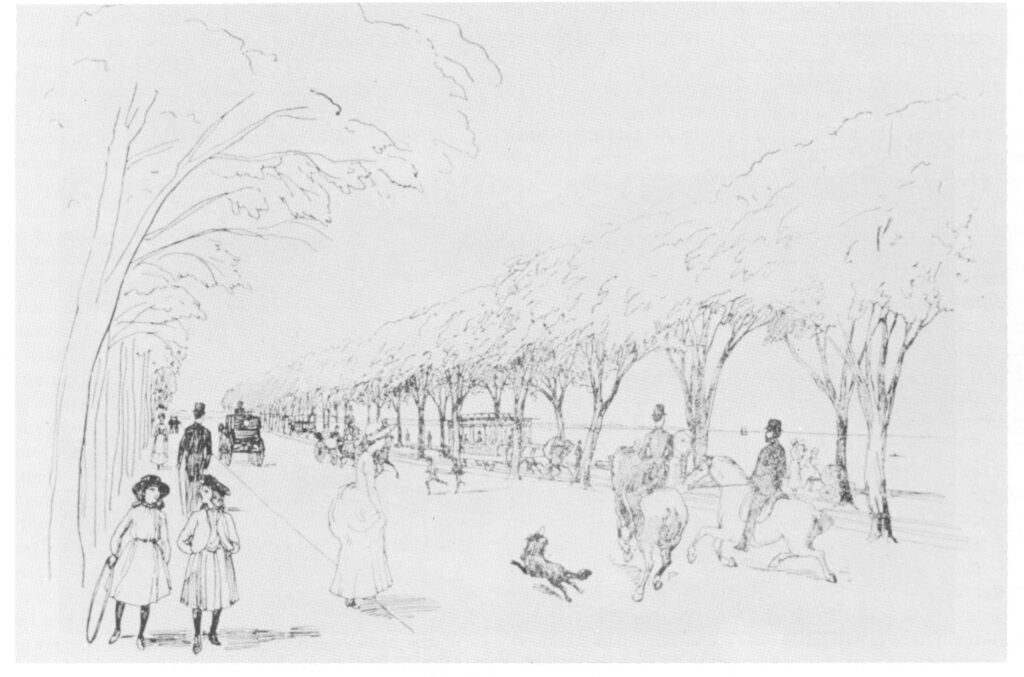 Illustrative Sketch furnished by Olmsted with his proposal