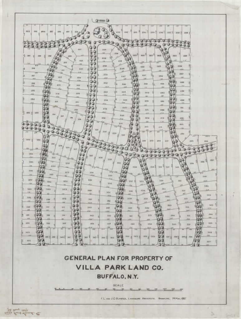 Revised Plan for Villa Park, 1887