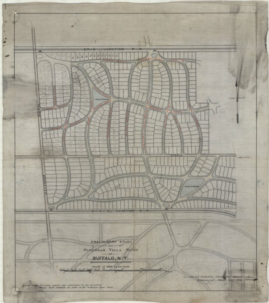 Preliminary Plan for Villa Park, 1886