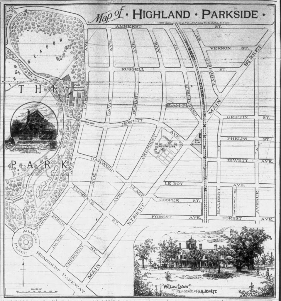 Highland Parkside newspaper ad, November1886