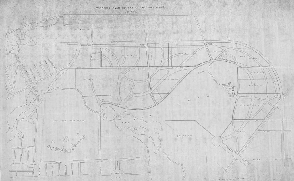 Olmsted's Initial Plan for Parkside, 1874 or 1875